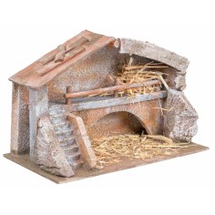 Country cabin with loft measuring 30x15x19 cm for Mondo nativity scene 2