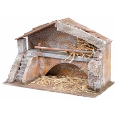 Country cabin with loft measuring 30x15x19 cm for Mondo nativity scene