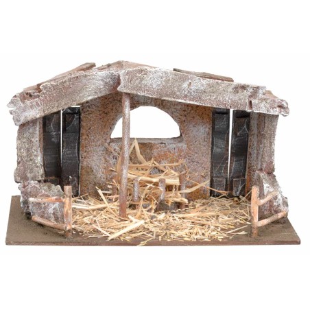 Empty country hut with half-moon opening cm 30x15x17h