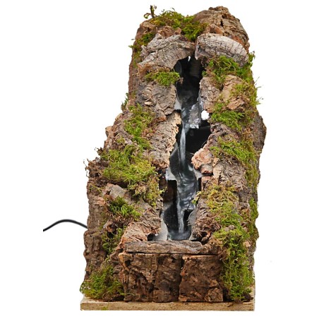 Waterfall with drops, functioning, measuring 61x20x37h cm for Mondo nativity scene.