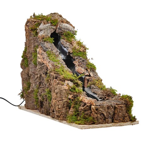Waterfall with drops, functioning, measuring 61x20x37h cm for Mondo nativity scene.