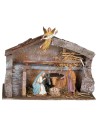Country hut with loft, dimensions 30x15x19 cm, for nativity scene.