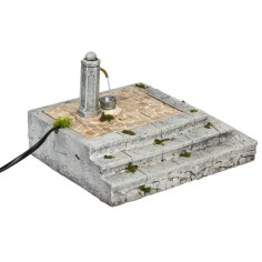 Fontana a colonna con scalinate in resina cm 20x17x13h