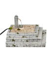 Fontana a colonna con scalinate in resina cm 20x17x13h