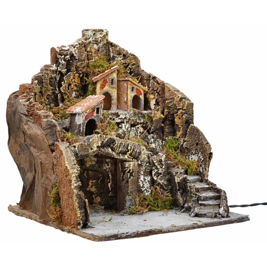 Presepe illuminato a tre livelli 31x30x33h per presepe Mondo