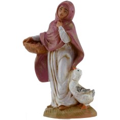 Donna con oca 12 cm Fontanini per presepe Mondo Presepi 2
