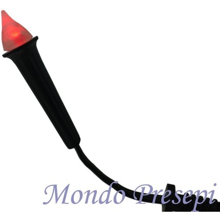 Torcia led rossa 8 mm Mondo Presepi