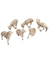 Set of 6 sheep for 10 cm figurines for nativity scene Mondo Presepi