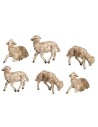 Set of 6 sheep for 10 cm figurines for nativity scene Mondo Presepi
