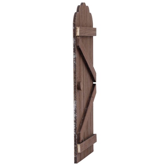 Puerta de madera con estructura en 'Z' 14x7cm para belén Mondo Presepi