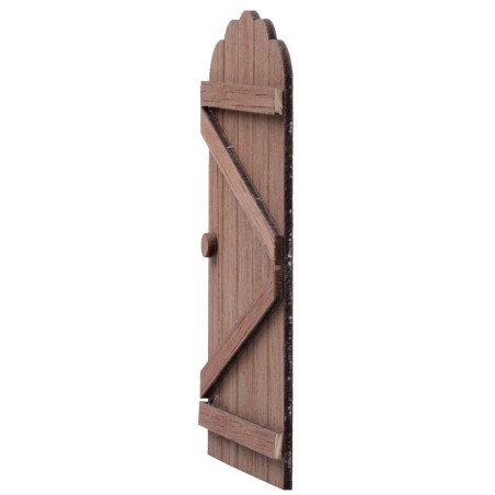 Wooden door with 'Z' structure 14x7cm for nativity scene Mondo Presepi