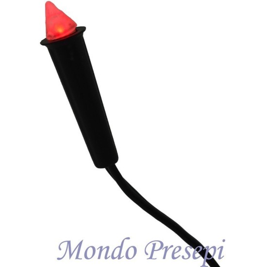 Torcia led rossa 5 mm Mondo Presepi