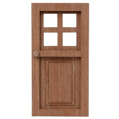Porta legno con finestrelle quadrate cm 7x14 h per presepe