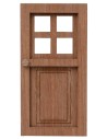 Wooden door with square windows cm 7x14 h for nativity scene