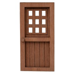 Puerta de madera con rejilla 14x7cm para pesebre Mondo Presepi