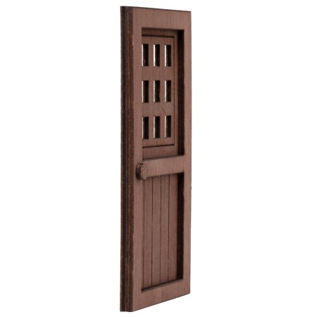 Wooden grid door 14x7cm for nativity scene Mondo Presepi