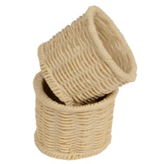 Set 2 cestini in pvc Ø 2,5cm per presepe Mondo Presepi 2