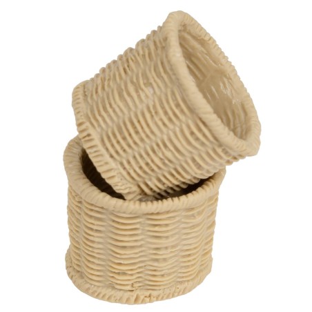 Set of 2 PVC baskets Ø 2.5cm for nativity scene Mondo Presepi