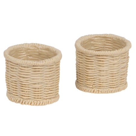 Juego de 2 cestas de pvc Ø 2,5cm para belén Mundo Pesebres
