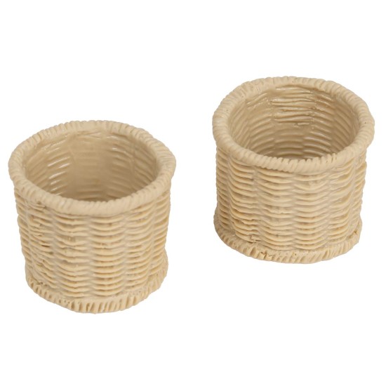 Set 2 cestini in pvc Ø 2,5cm per presepe Mondo Presepi