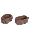 Set 2 cestini rettangolari in pvc 2,5cm per presepe Mondo
