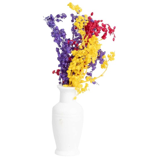 Jarrón de flores en colores surtidos cm 1,5x6h para belén Mundo