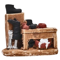 Shoemaker's stall in plaster 7x3.5x6h for Mondo nativity scene