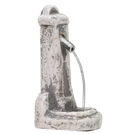 Fontana a colonna in gesso cm 2,5x2x5 h per presepe Mondo