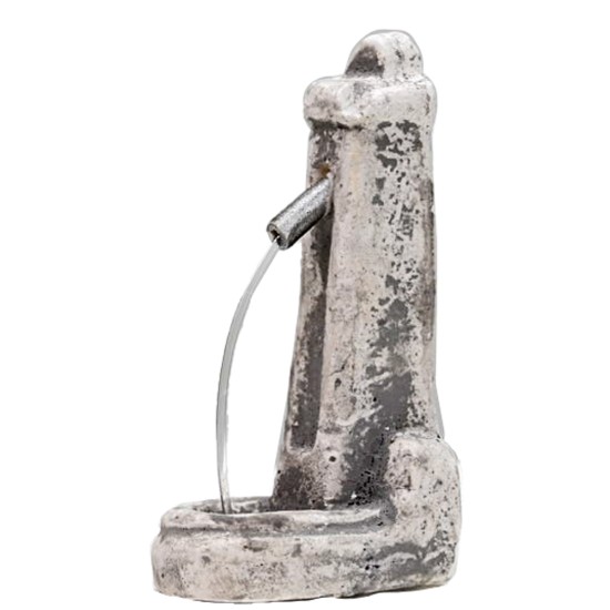 Fontana a colonna in gesso cm 2,5x2x5 h per presepe Mondo