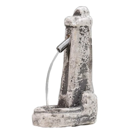 Fontana a colonna in gesso cm 2,5x2x5 h per presepe Mondo