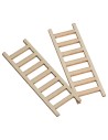 Conjunto de 2 pequeñas escaleras de madera de 6 cm de altura
