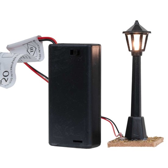 Farol para belén de hierro 8 cm 3v para belén Mundo Belén