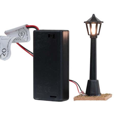 Farol para belén de hierro 8 cm 3v para belén Mundo Belén