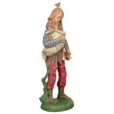 Zampognaro con strumento 30cm in Pvc per presepe Mondo Presepi 2