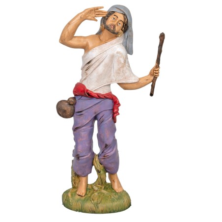 Cammelliere con bastone 30cm in Pvc per presepe Mondo Presepi