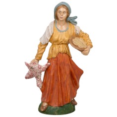 Donna venditrice 30cm in Pvc per presepe Mondo Presepi