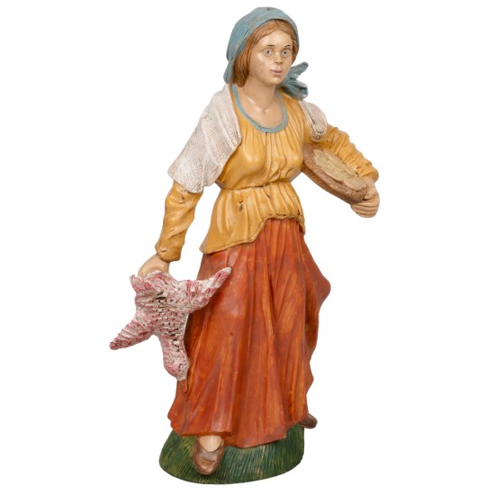 Donna venditrice 30cm in Pvc per presepe Mondo Presepi