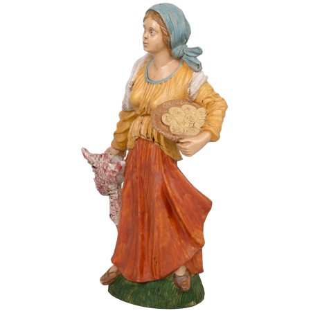 Donna venditrice 30cm in Pvc per presepe Mondo Presepi