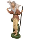 Pastore con pecora in spalle 30cm in Pvc per presepe Mondo