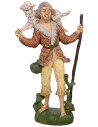 Pastore con pecora in spalle 30cm in Pvc per presepe Mondo