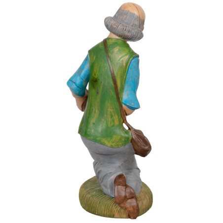Mendicante seduto 30cm in Pvc per presepe Mondo Presepi
