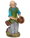 Mendicante seduto 30cm in Pvc per presepe Mondo Presepi
