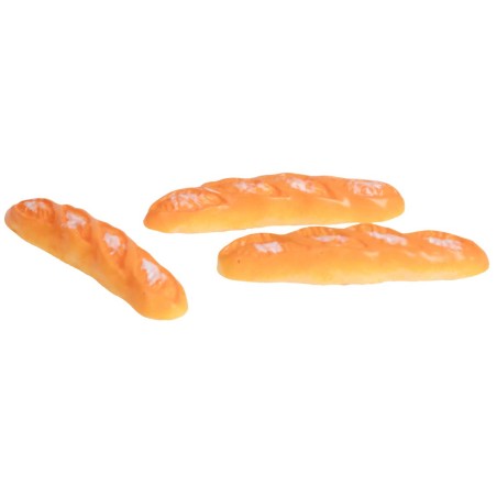 Set of 3 baguette bread 4 cm for nativity scene Mondo Presepi