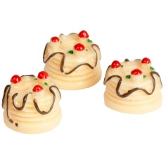 Set of 3 cakes with little heart ø 1.5 cm for nativity scene Mondo Presepi 2