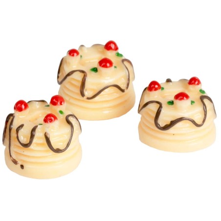 Set of 3 cakes with little heart ø 1.5 cm for nativity scene Mondo Presepi