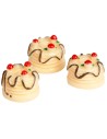 Set de 3 pasteles con corazón ø 1,5 cm
