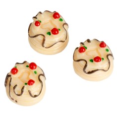 Set 3 torte con cuoricino ø 1,5 cm per presepe Mondo Presepi
