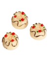 Set de 3 pasteles con corazón ø 1,5 cm