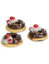 Set de 3 pasteles de rosquilla de chocolate ø 1,5cm para belén Mundo