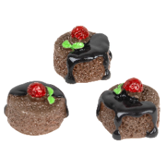Set 3 tortini al cioccolato ø 1,5 cm per presepe Mondo Presepi 2